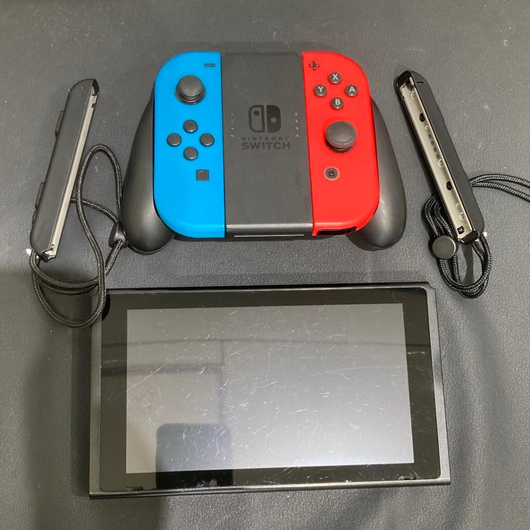 【動作確認済】ニンテンドースイッチ 本体 V2 Joy-Con ＆ グリップ付き