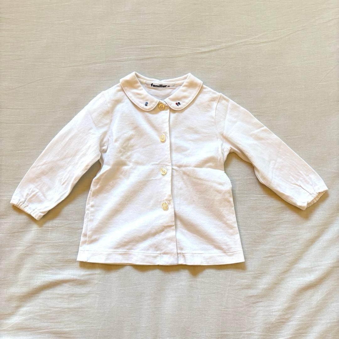 値下●familiar ワンピース＋長袖トップス、WILLMERY 上着 80