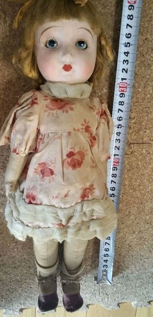 三越ドール　フラーティアイ　大正　昭和　サクラビスク　人形