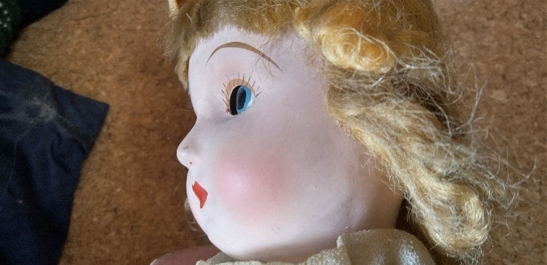 三越ドール　フラーティアイ　大正　昭和　サクラビスク　人形