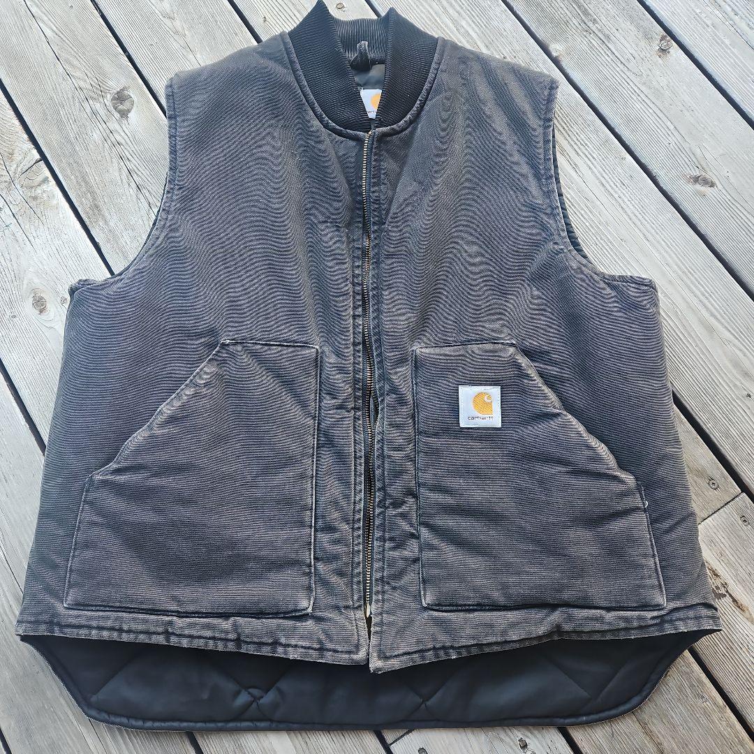 Carhartt 　ダックベスト　USA製　フェード