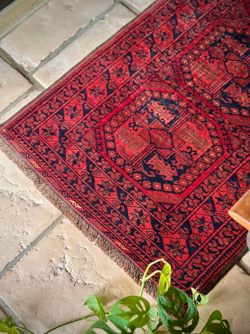 トライバルラグ　ヴィンテージラグ　アフガン　トルクメン　エルサリ　プリミティブ