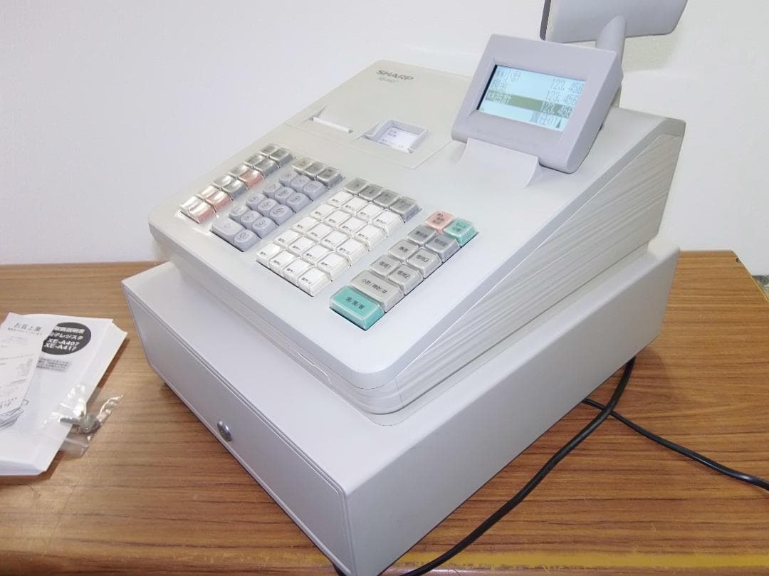 設定無料 SHARP XE-A407W 電子レジスター 20部門 250521