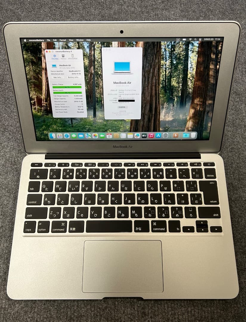 充電回数11回 MacBook Air 2015 i5 1.6Ghz 11インチ