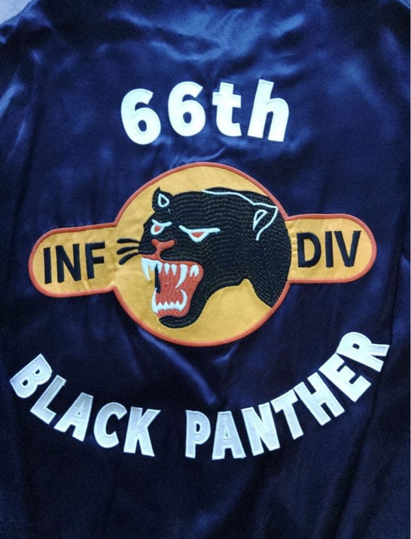 HOUSTON 刺繍＆ワッペンデザイン レーヨンアワードジャケット