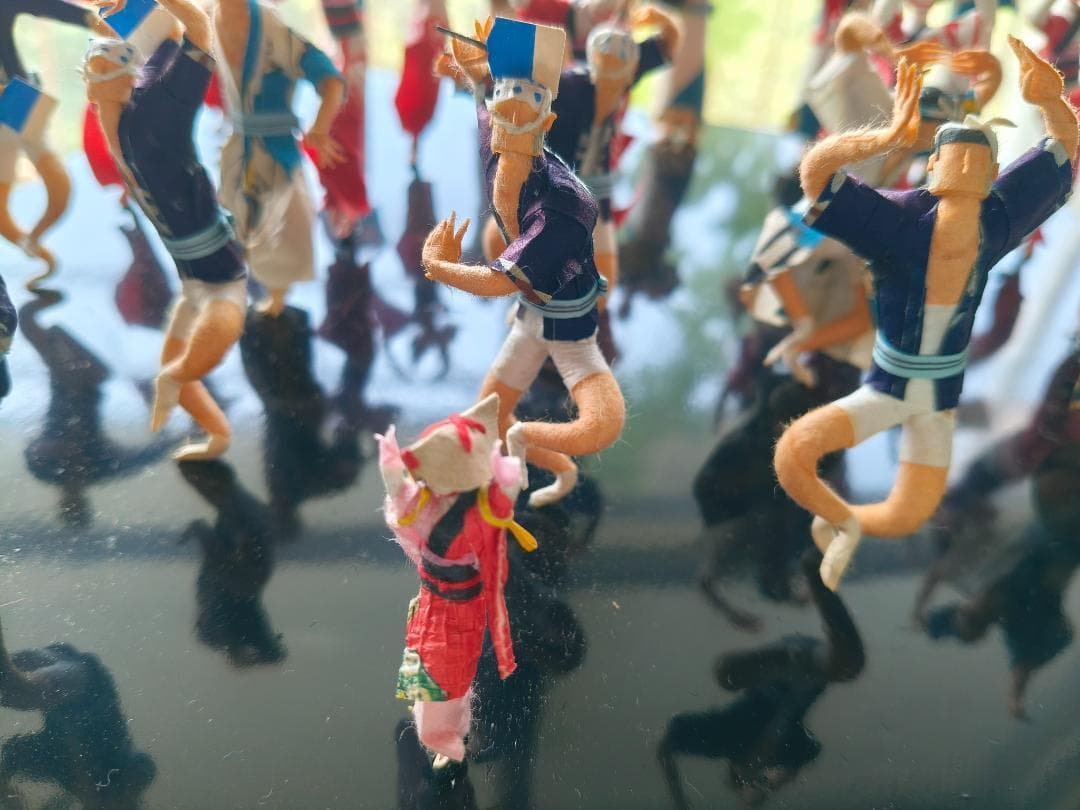 旅柱　徳島 和紙ミニチュア 阿波おどり 和紙人形 20体以上 精巧