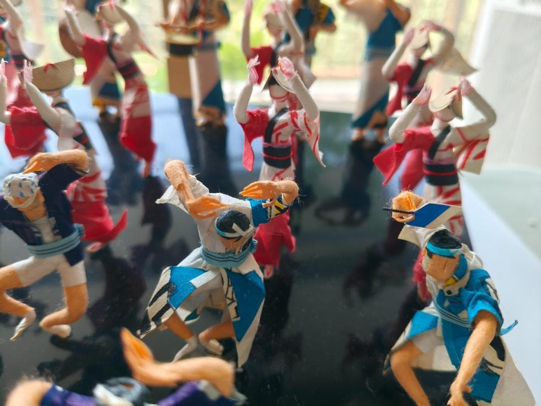 旅柱　徳島 和紙ミニチュア 阿波おどり 和紙人形 20体以上 精巧