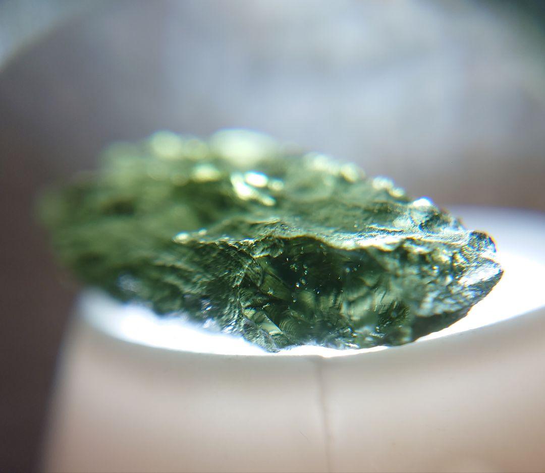 モルダバイト 3.2g 　標本ケース付き　インパクトガラス