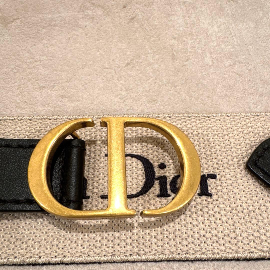 ベルト 75 Dior ディオール エンブロイダリー CDロゴ キャンバス