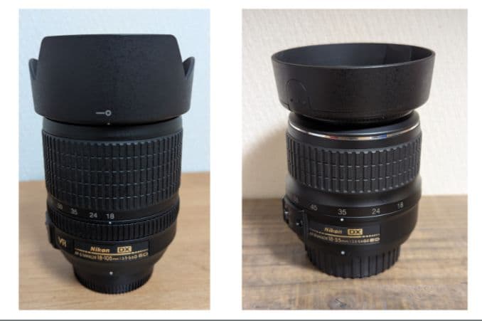 AF-S DX NIKKOR 18-105mm & 18-55mm 2本セット