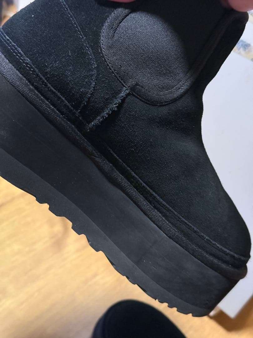 25cm UGG プラットフォーム チェルシー ブーツ　サイドゴア 厚底