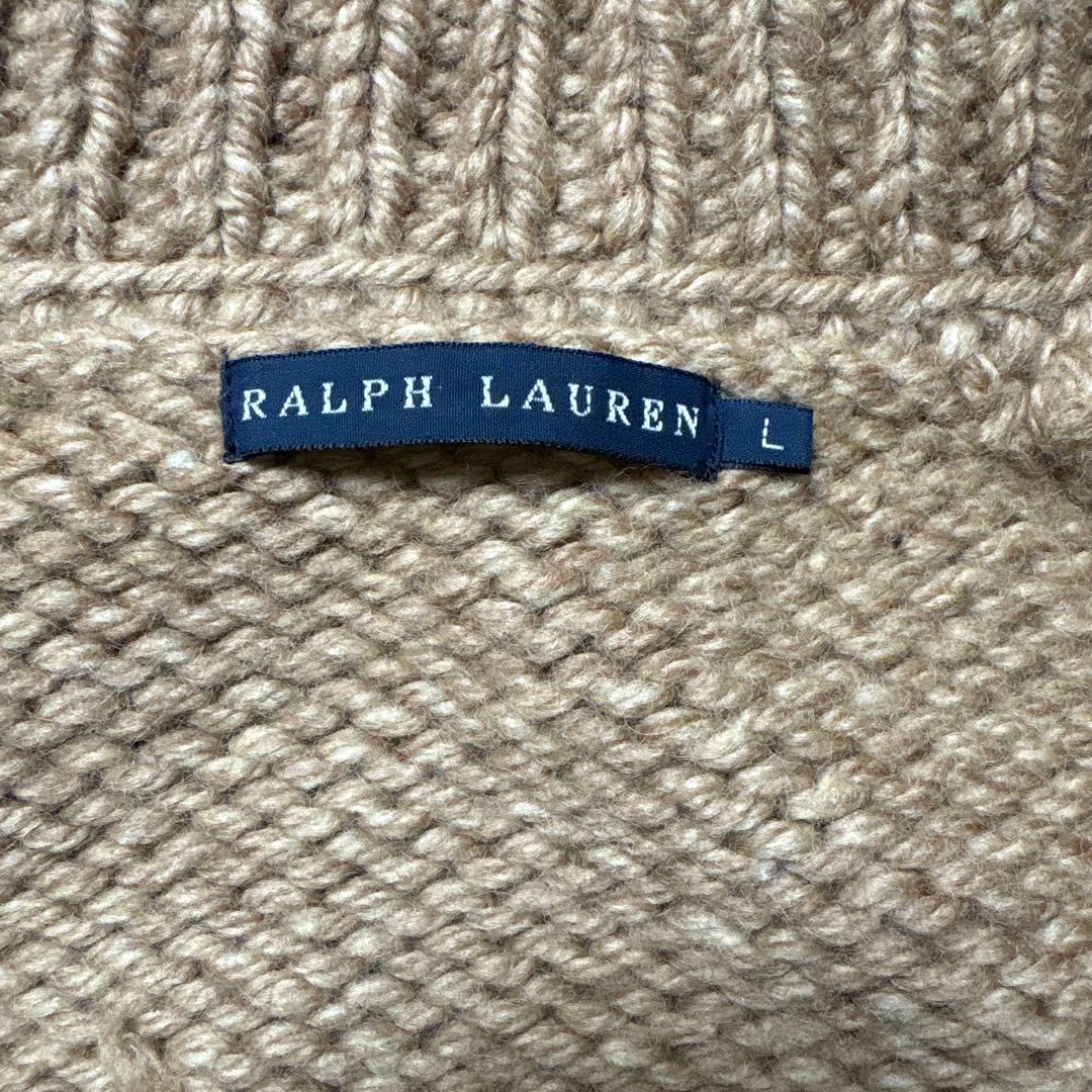 定価10万　希少　ラルフローレン　ハンドニットロングカーディガン　ダッフル　L
