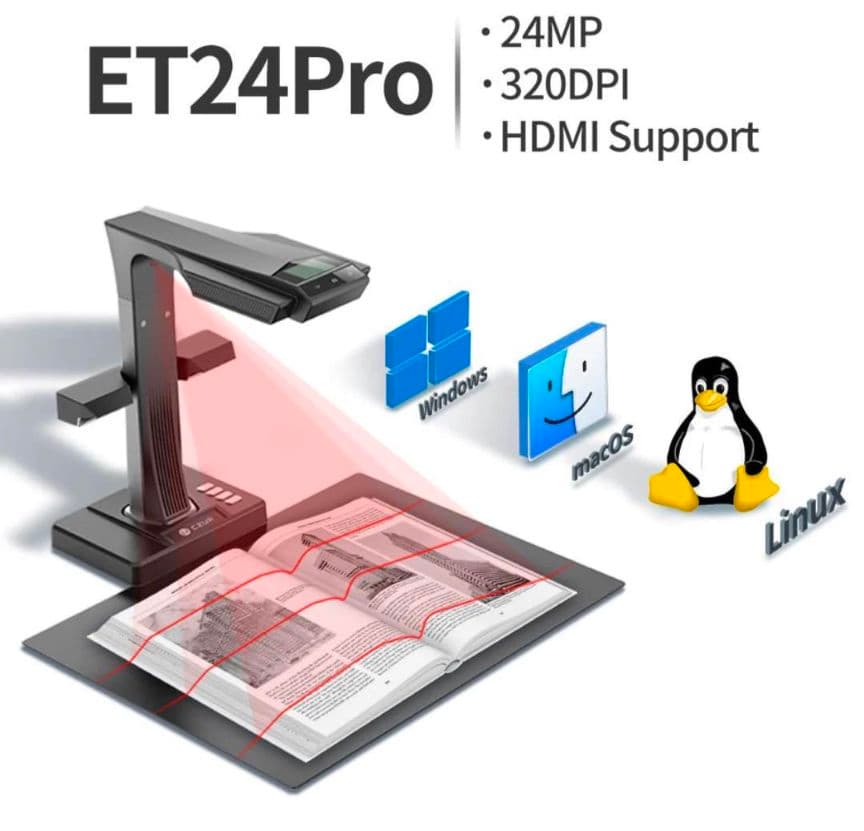 美品 CZUR ET24 Pro 非破壊式スキャナー