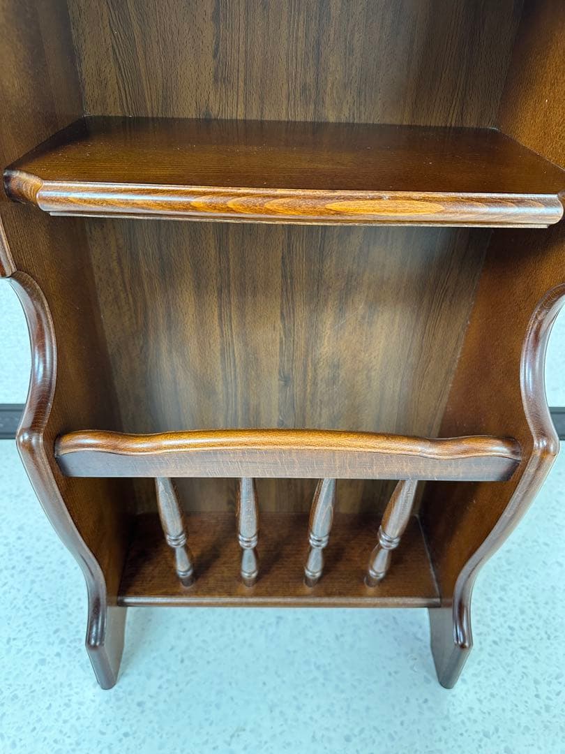 カリモク コロニアル マガジンラック 本棚 電話台 花台 管理No.※i4