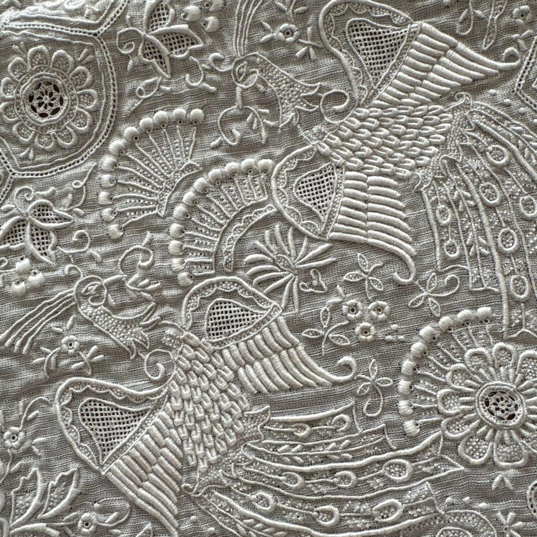 SWATOW ハンカチ　汕頭　手刺繍　鳳凰　スワトウ　花柄　ヴィンテージ