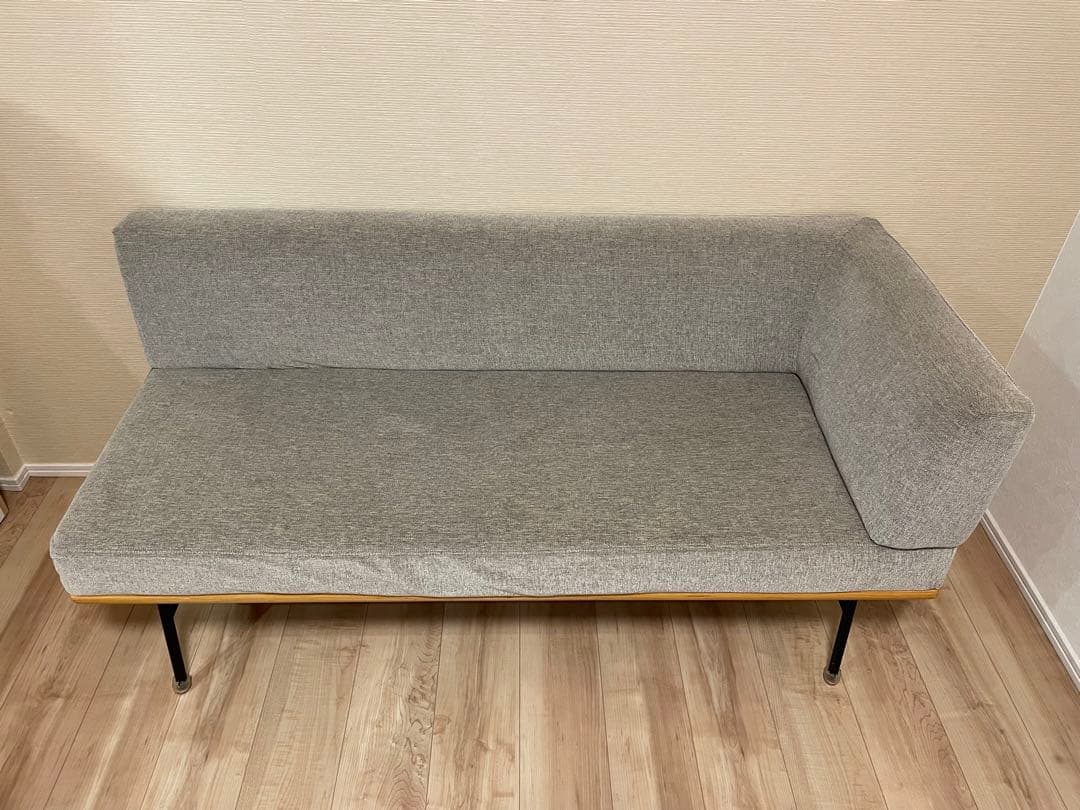 グレー 布地 L字2人掛けソファ　unico ウニコ