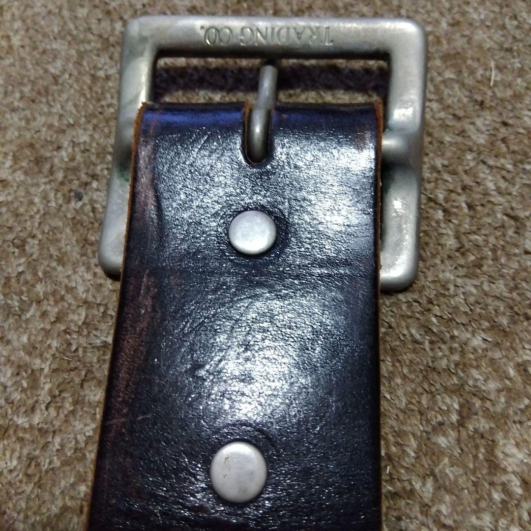 34inch HTC 茶芯 ネイティブ レザースタッズベルト ブラック