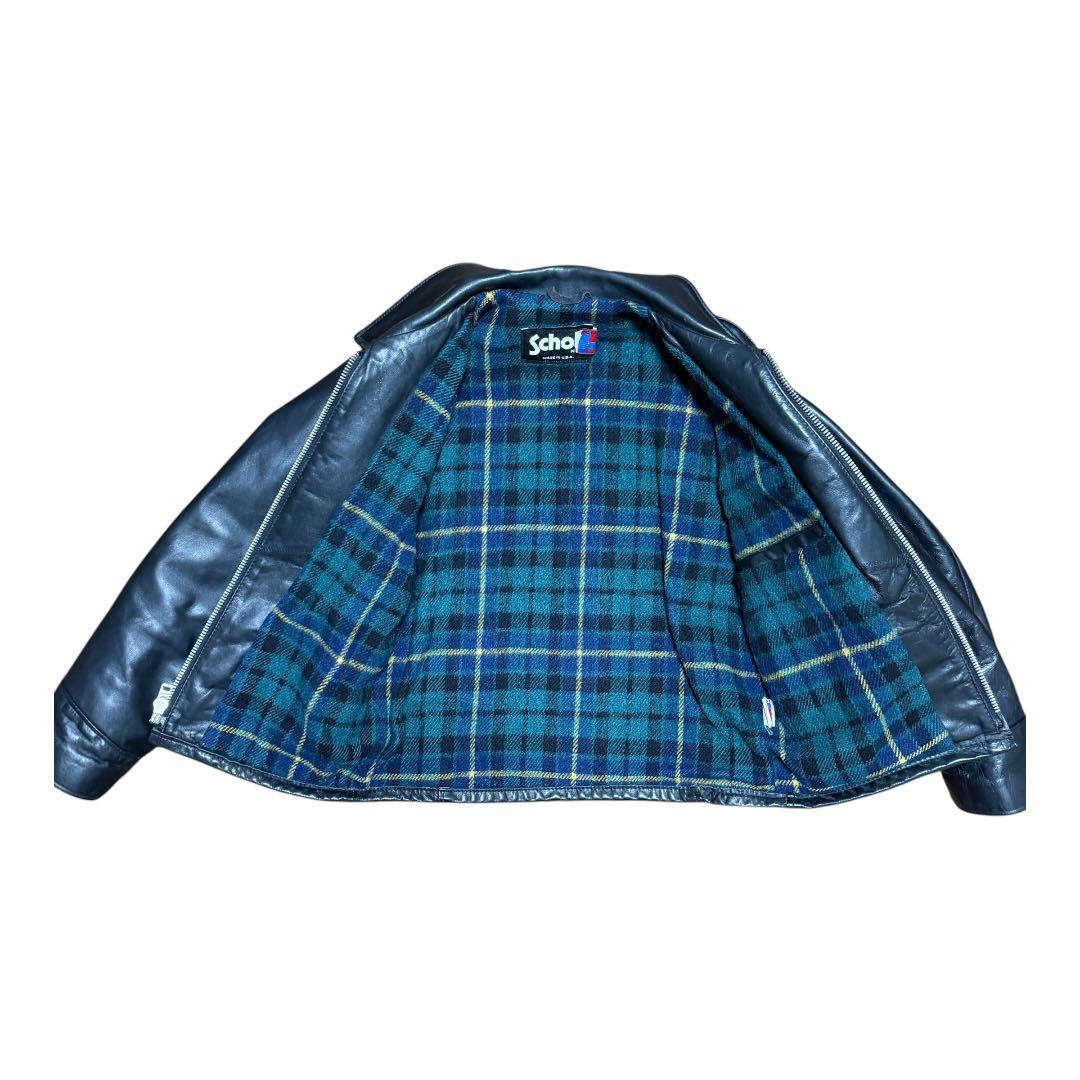 【Schott】659 シングルライダース 42 TALON 美品