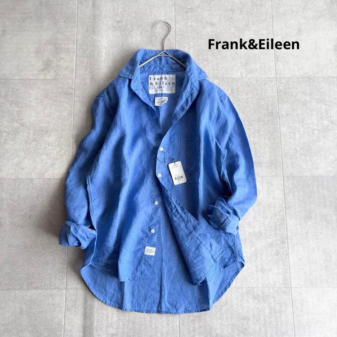 【未使用】Frank&Eileen リネン100% シャツ Eileen ブルー