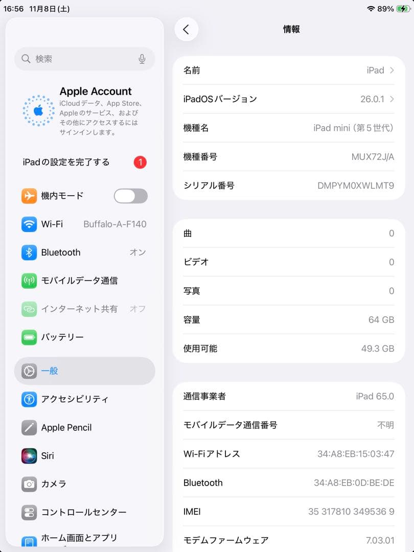iPad mini 5 64GB Cellular ローズゴールド&ペンシル