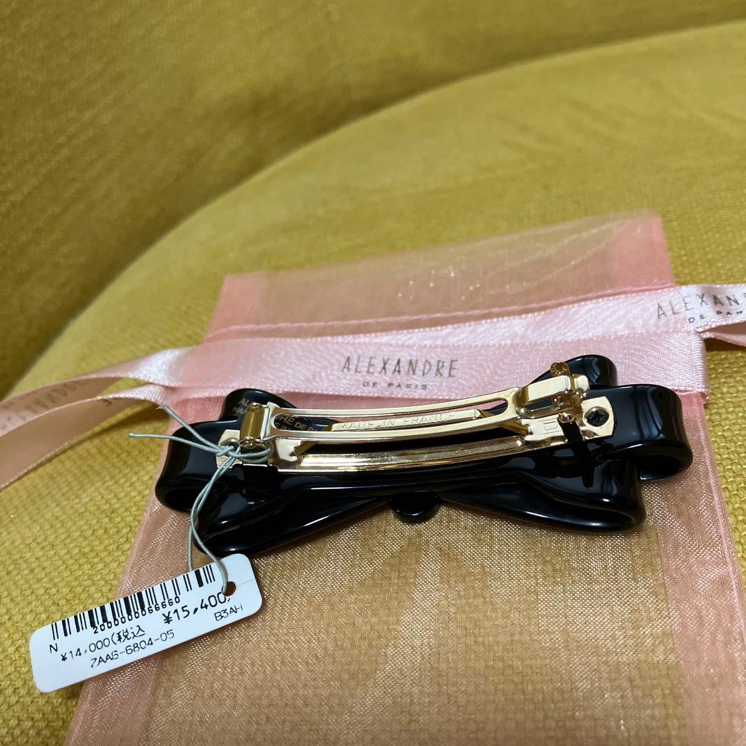 ALEXANDRE ブラックリボン　バレッタ