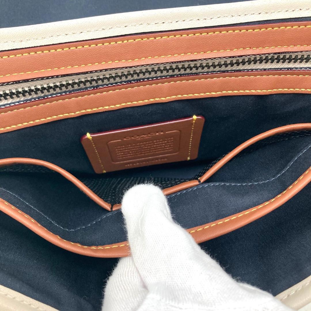 極美品 COACH　リーグ バイク バッグ　メッセンジャー　シグネチャー