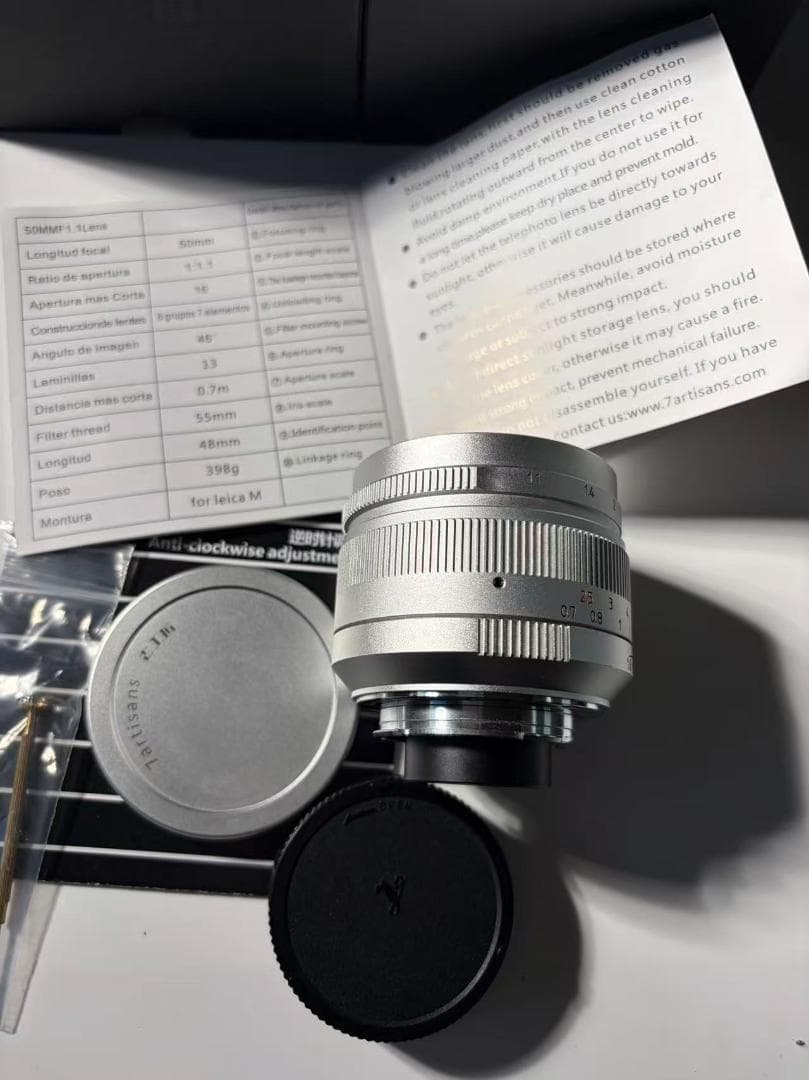 【美品】七工匠 7アルチザン 50mm F1.1 レンズ ライカMマウント
