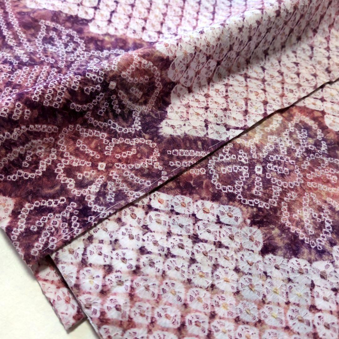 専用 新品 単衣 有松鳴海絞り 付下げ 広衿 夏着物 浴衣 蜘蛛絞り 三浦絞り