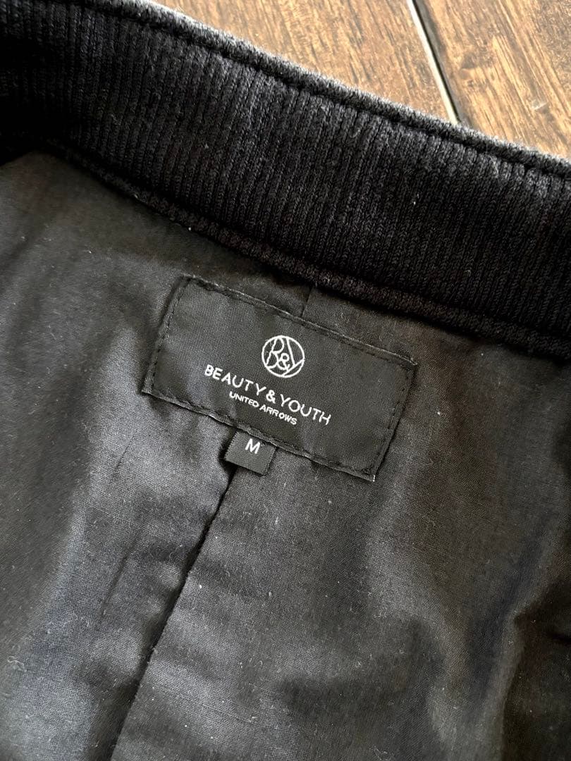 BEAUTY&YOUTH/シープレザー シングル ライダースJKT ブラック M