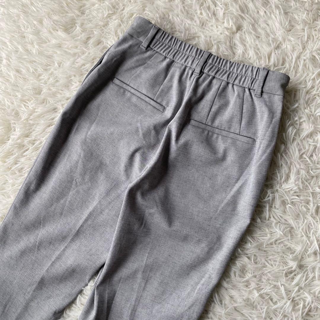 PLST リネン混 ノーカラーパンツスーツ ジャケット スラックス セット S