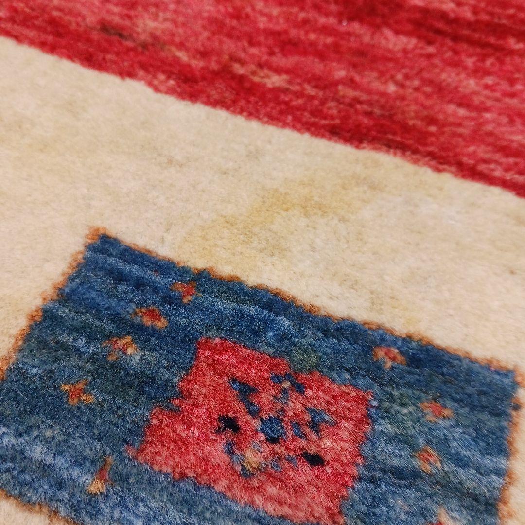 Y2953 ゾランヴァリギャッベ ウール100% 手織 ラグ 大判