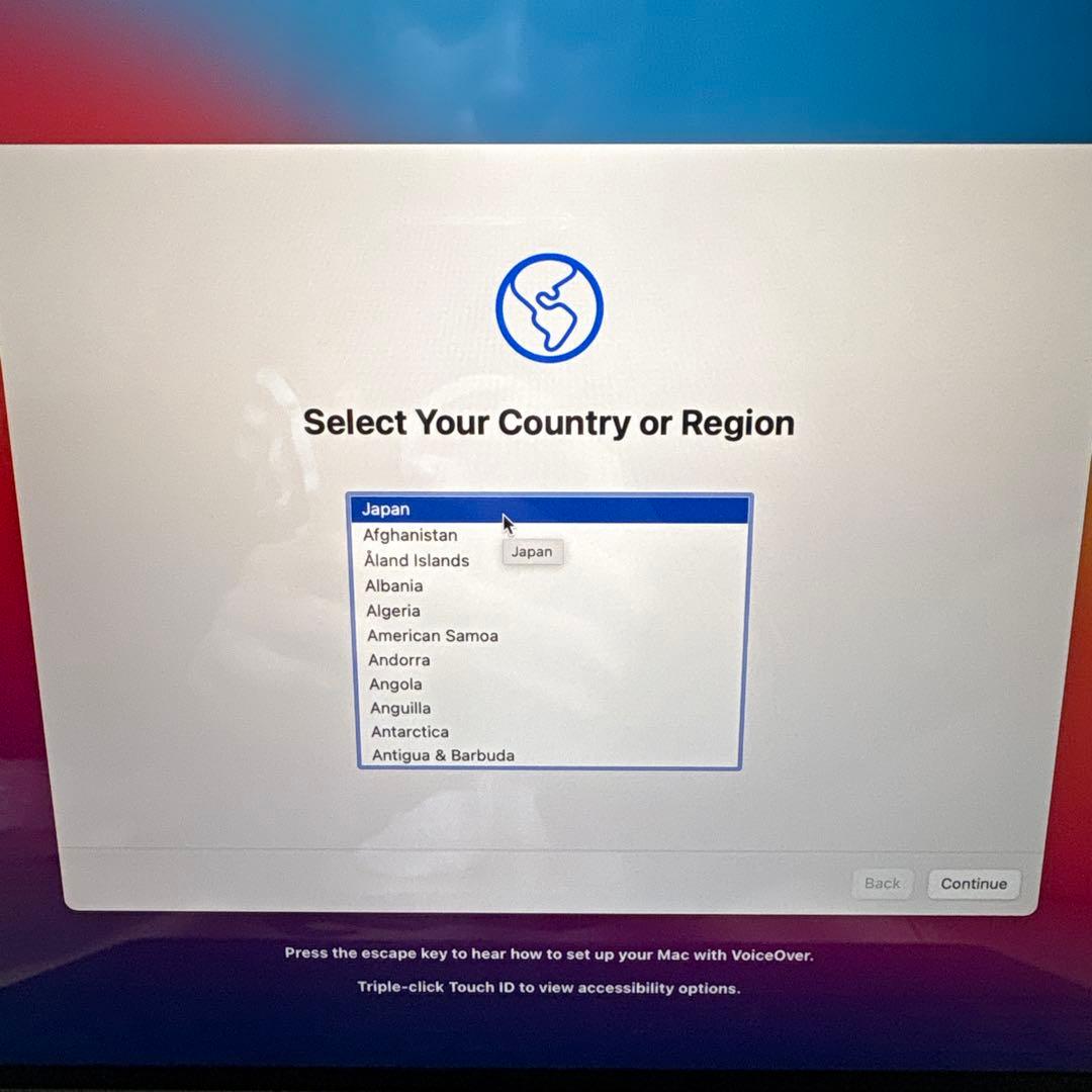 MacBook Air13 2020年製