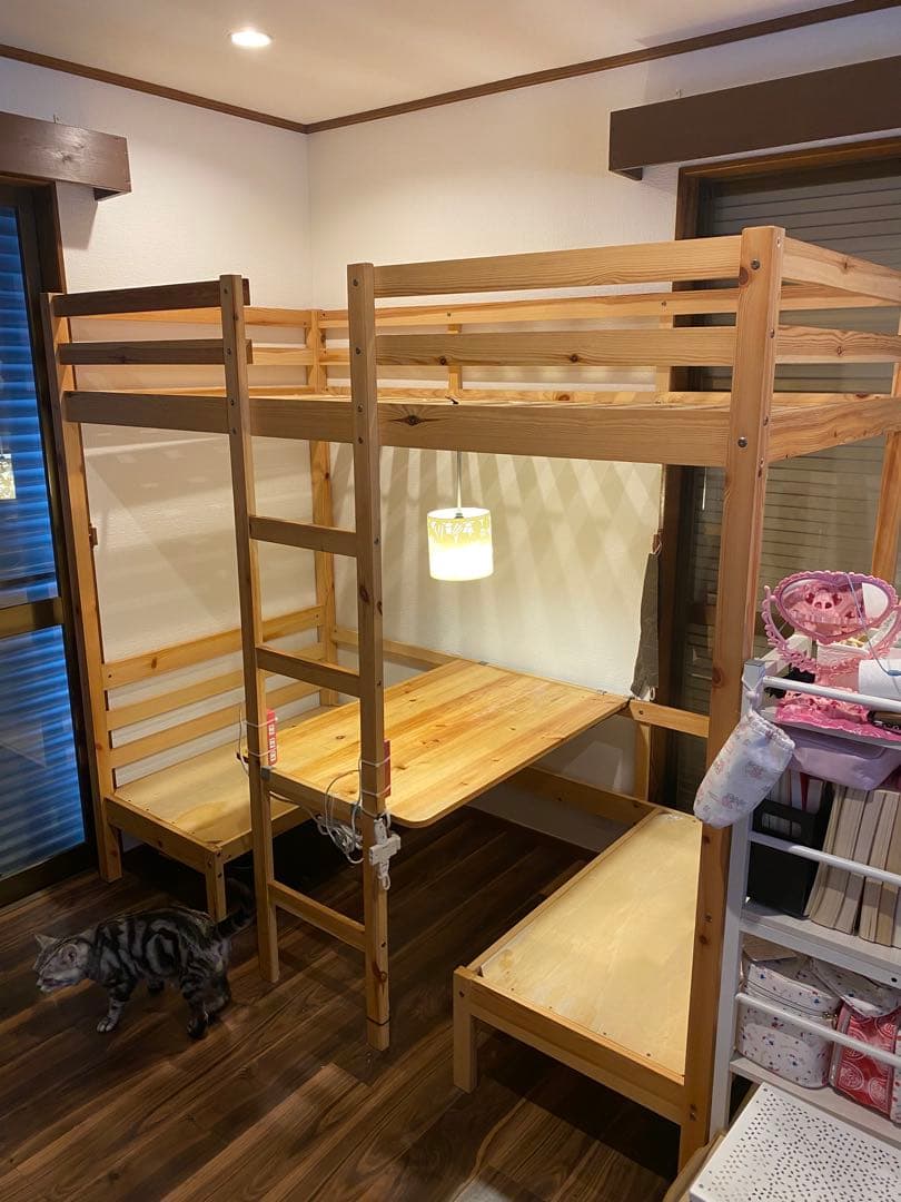 【引き取り限定】埼玉県　多目的ロフトベッド　木製シングル