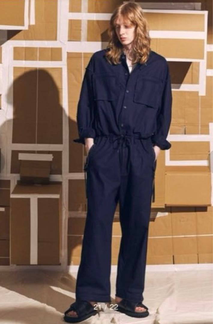 【美品】希少 MAISON SPECIAL カットオフ ジャンプスーツ ネイビー