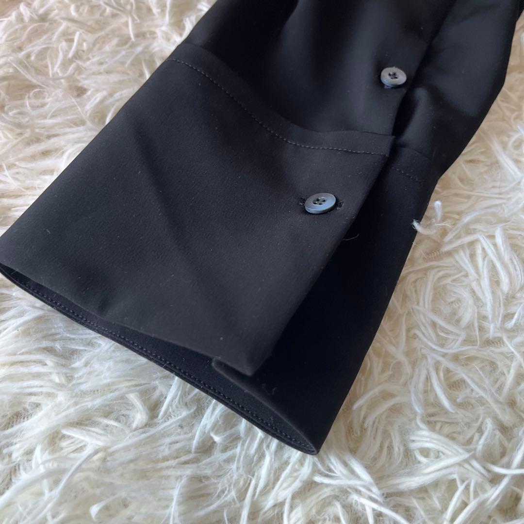 ADORE アドーア　ストレッチポプリン　黒　ブラウス　38 ゆったり