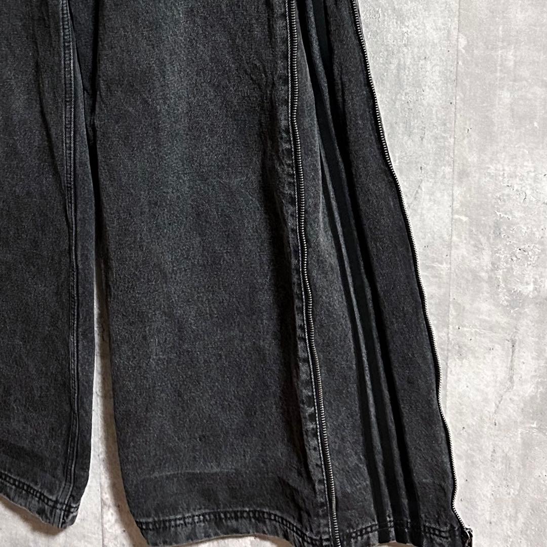 adidas ADILENIUMシーズン3ジップウォッシュド デニムパンツ28