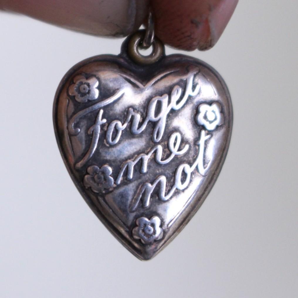 40s　スウィートハートジュエリー　WW2 forget me 花　勿忘草