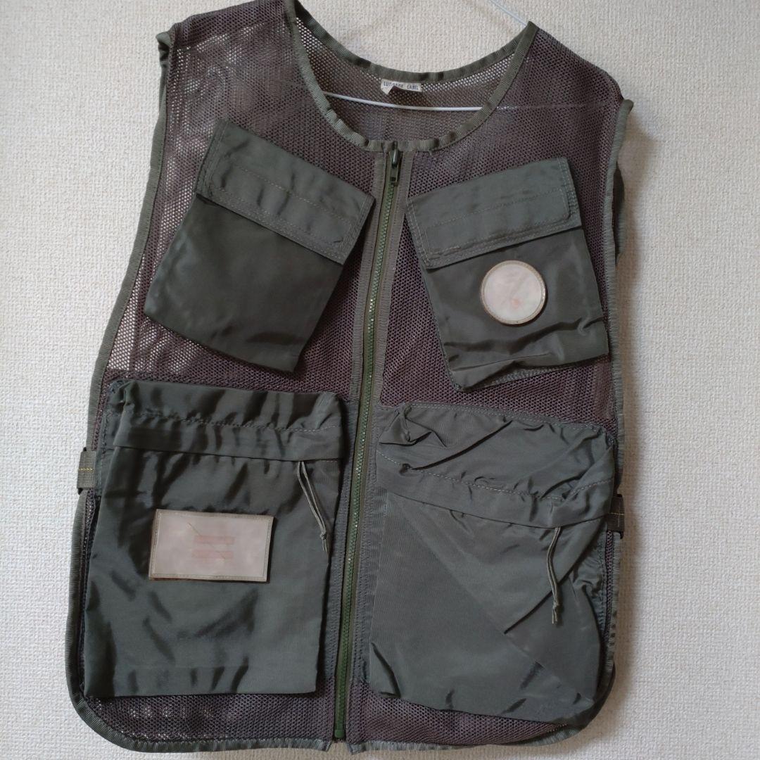 ヴィテージLUGGAGE LABEL山口タグミニタリーメッシュプルオーバーベスト