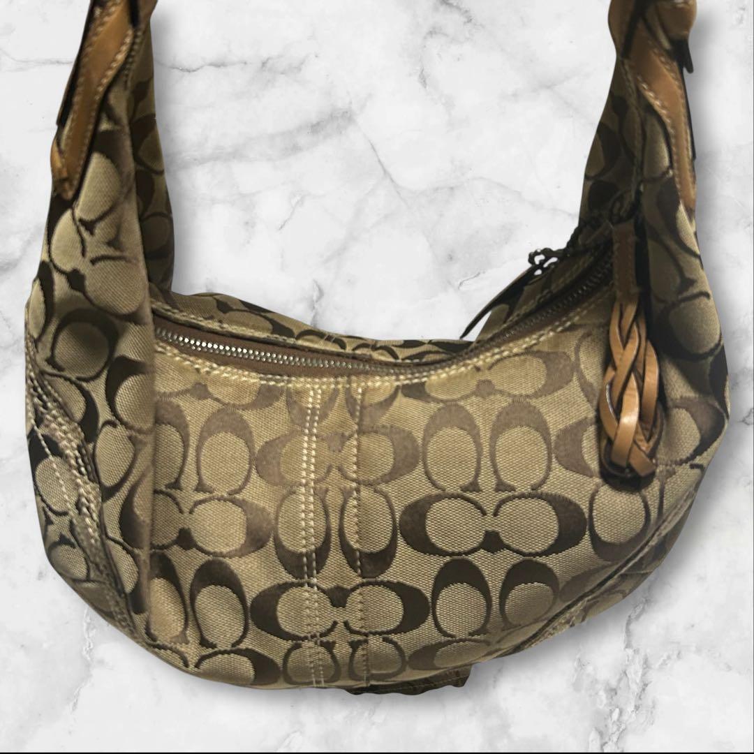 COACH ホーボー 三日月 ワンショルダー ショルダーバッグ ハーフムーン