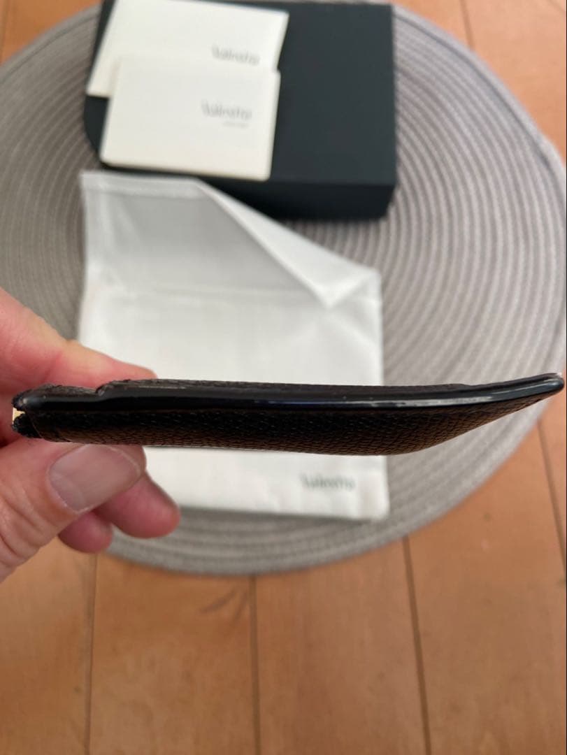 Valextra ブラック フラグメントカードケース　used