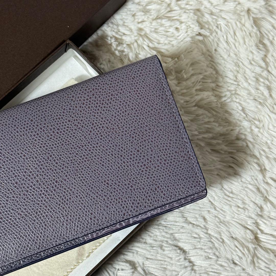 ⭐️新品未使用⭐️ カミーユフォルネ　アリゲーター　長財布　二つ折り　パープル色