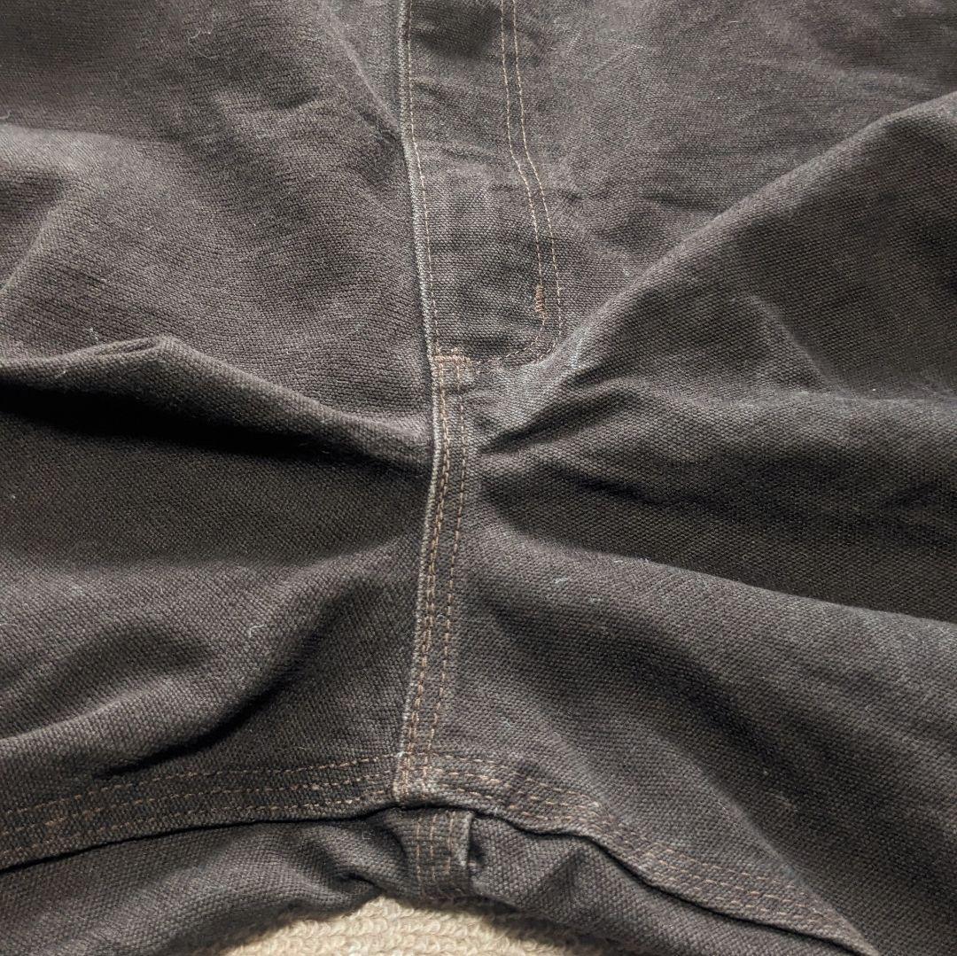 美品 カーハート オーバーオール ダック ダブルニー W36 ダークブラウン