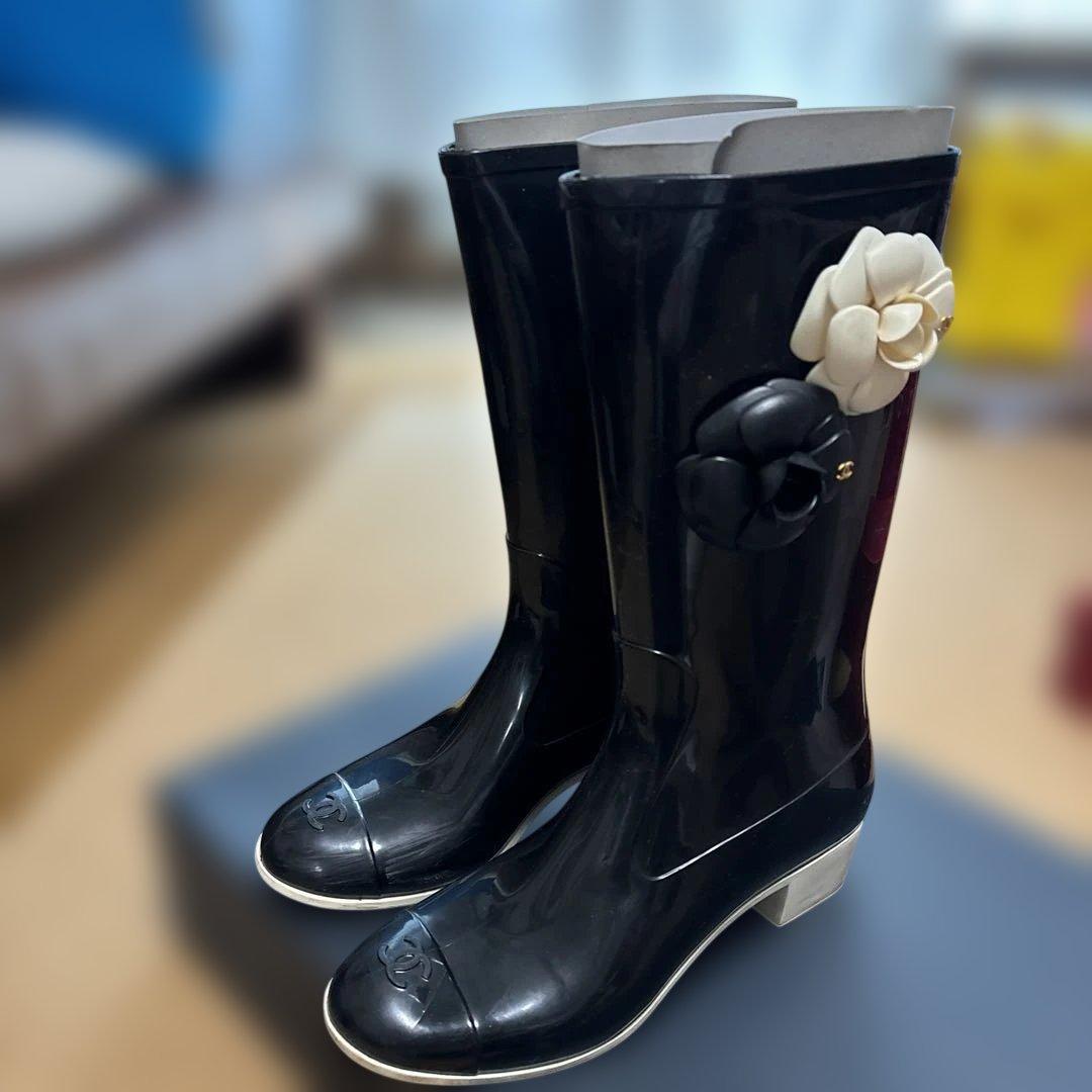 お値下げ　シャネル　CHANEL ブーツ　レインブーツ　41