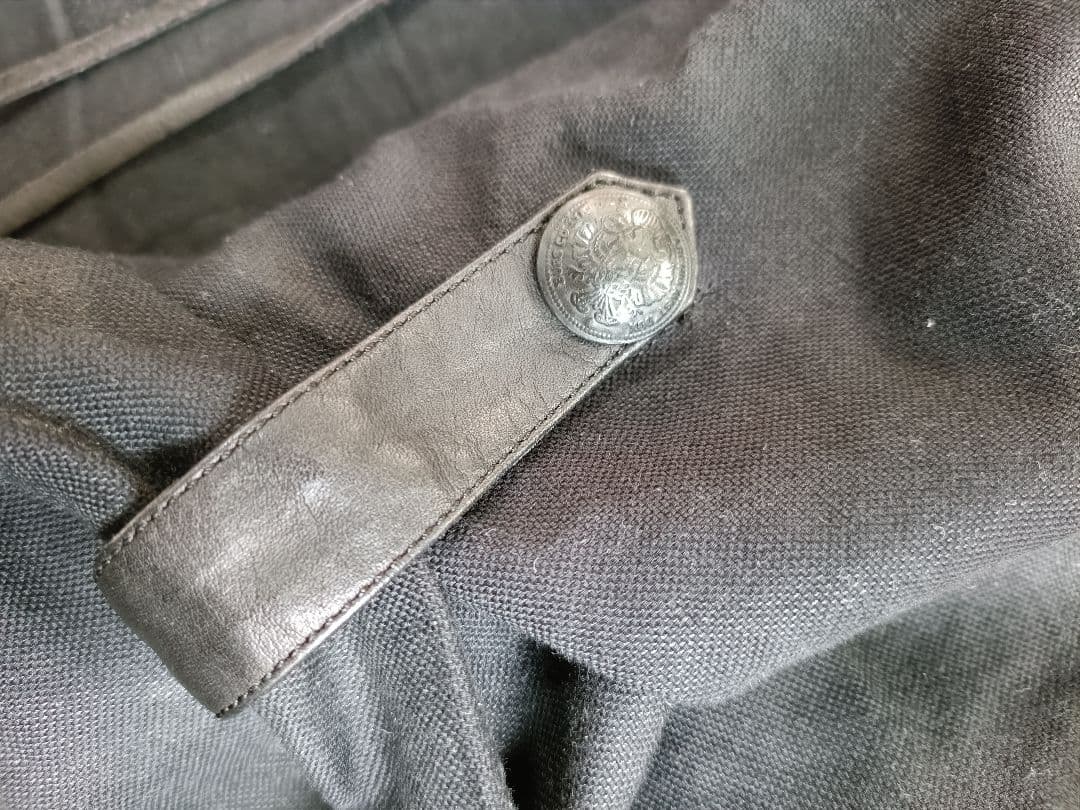 5351プール・オム ポンチョ付き半袖ワークシャツ 両腕と背中にレザー部分有り