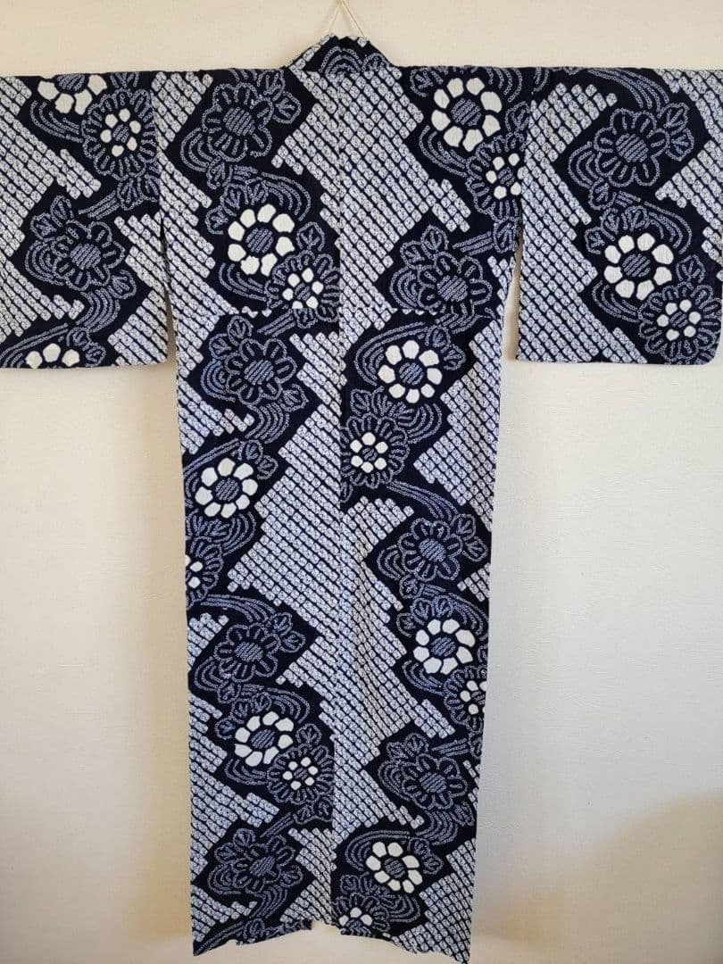 くるみ　浴衣　有松鳴海絞り　美品