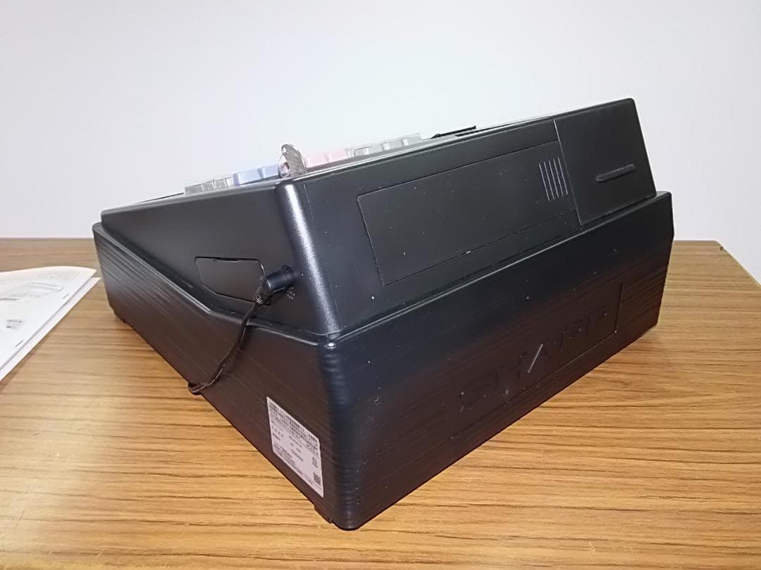 人気の黒226設定無料横型領収証シャープ　インボイスレジスターXE-A147