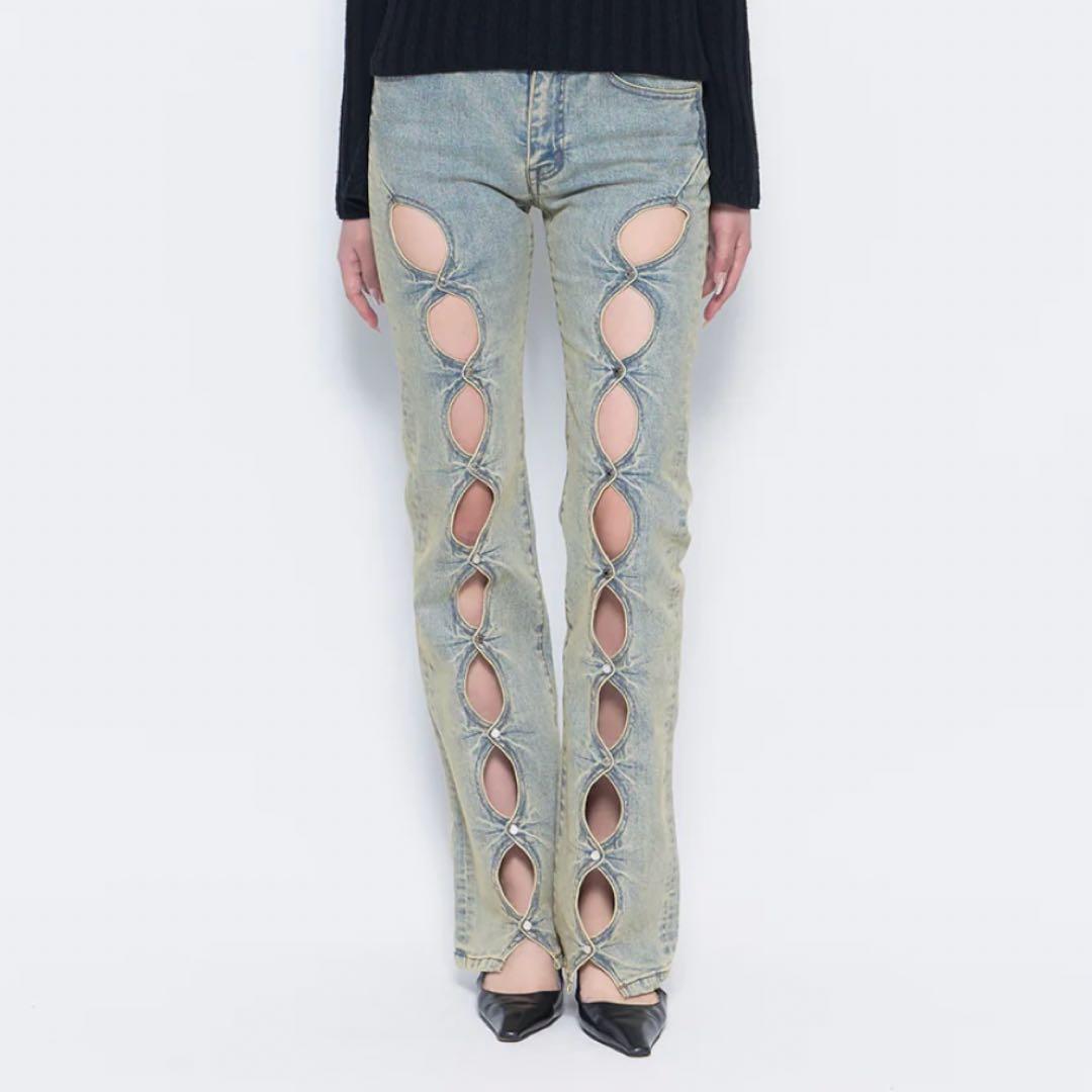 パンツ theredthread S cutting denim 1 blue