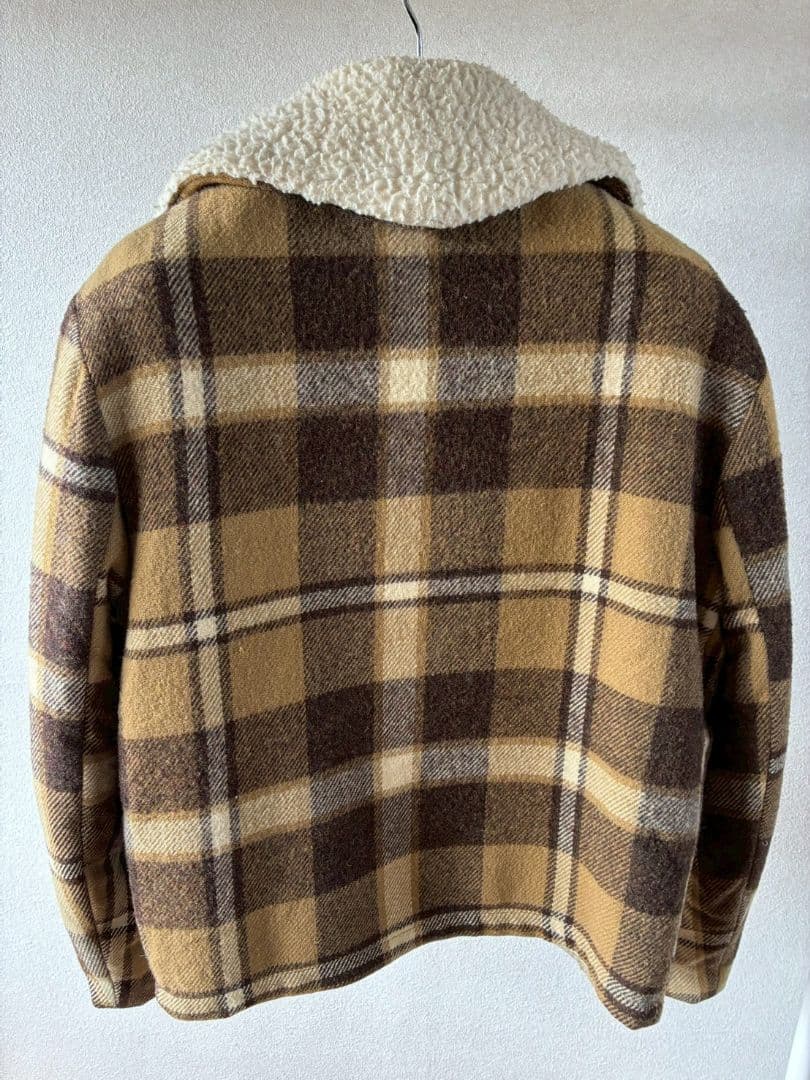 ひ*し様 【美品】Woolrich ウールチェックジップアップジャケット L