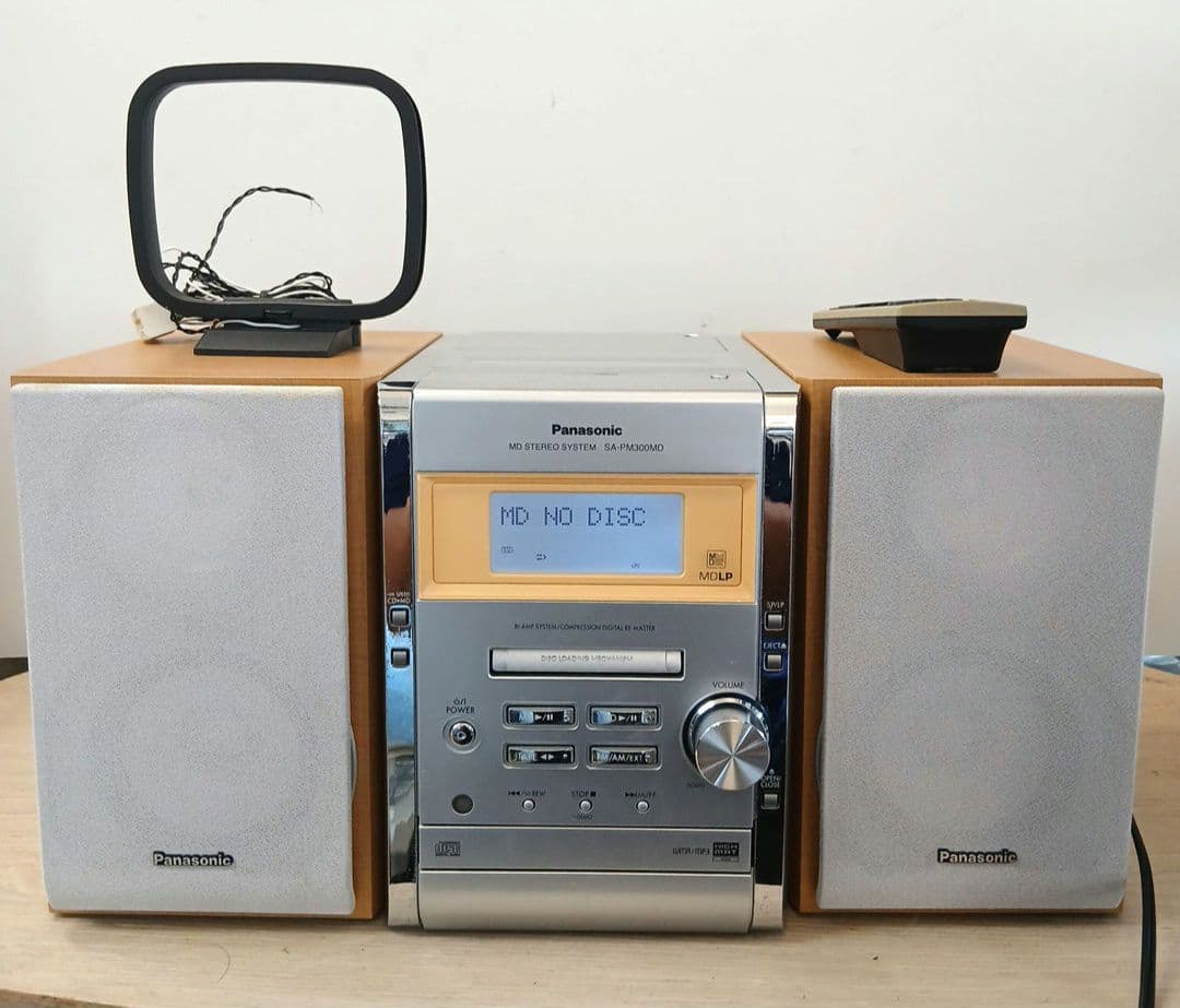 Panasonic　SA-PM300MD　CD/MD/カセット/ラジオ　動作OK