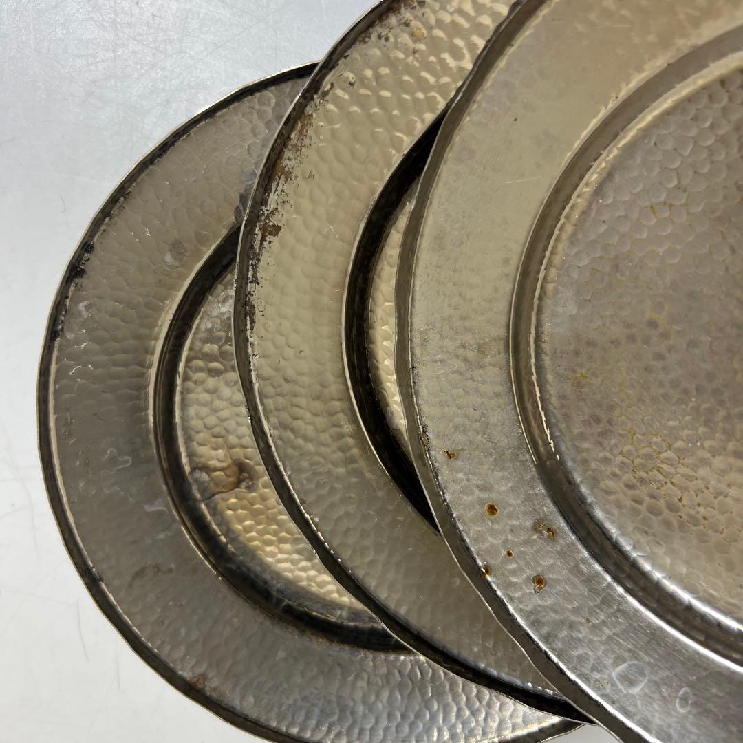 巧益　在銘　中皿 10枚　1390g 幅17cm 東K8-0119①